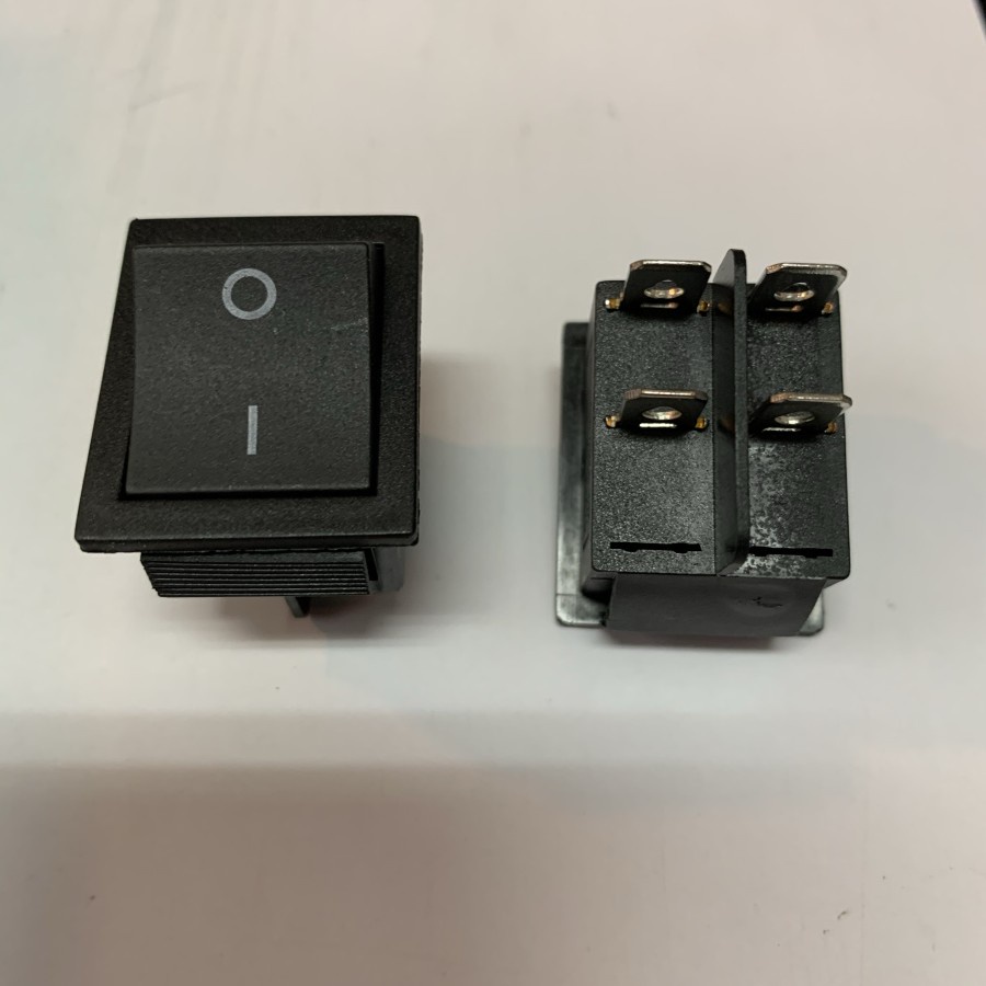 Jual Saklar 4pin on off Hitam besar power switch roker switch biasa ...