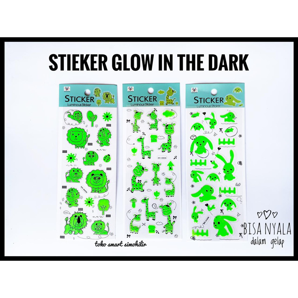 Jual kertas sticker glow in the dark Harga Terbaik & Termurah