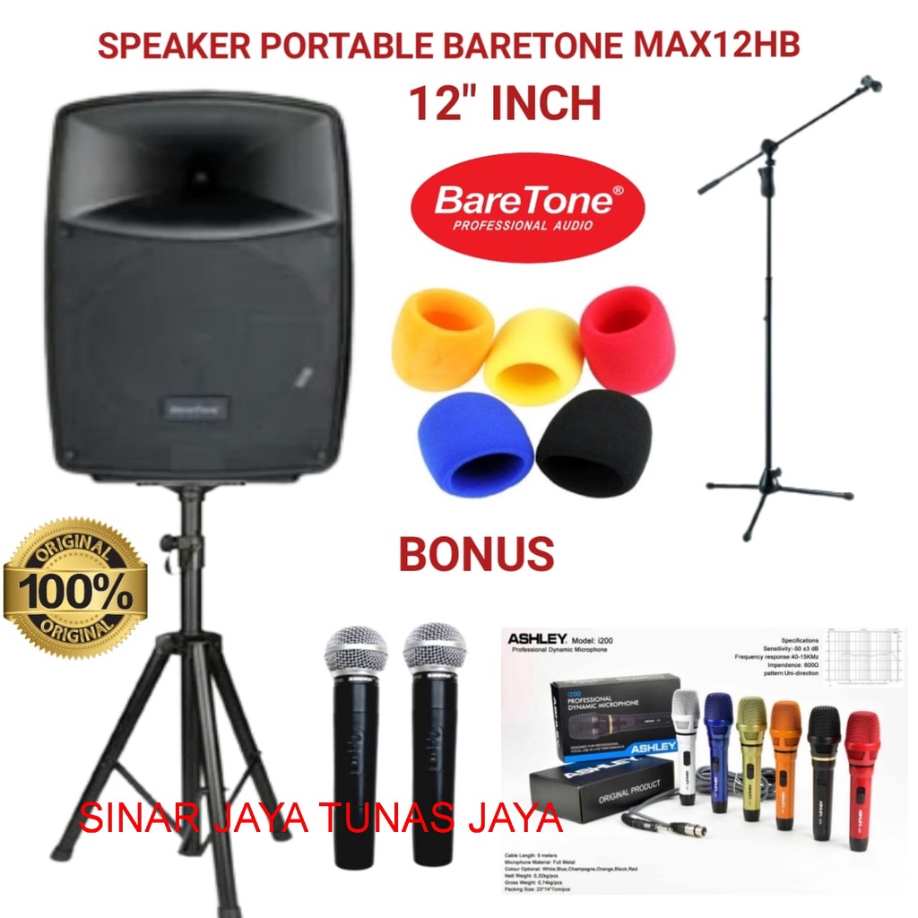 Jual Speaker Aktif Baretone Inch Max Hb Protable Max Hb Speaker Aktiv Original Shopee