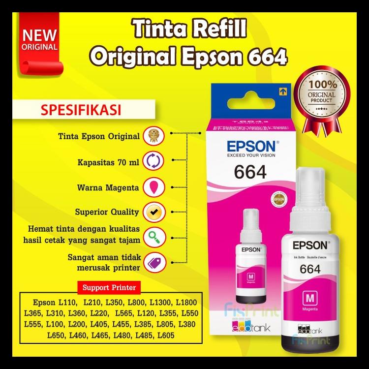 Jual Tinta Epson 664 T664 T6641 Original Black Hitam Color Warna Ori L360 Shopee Indonesia 5980