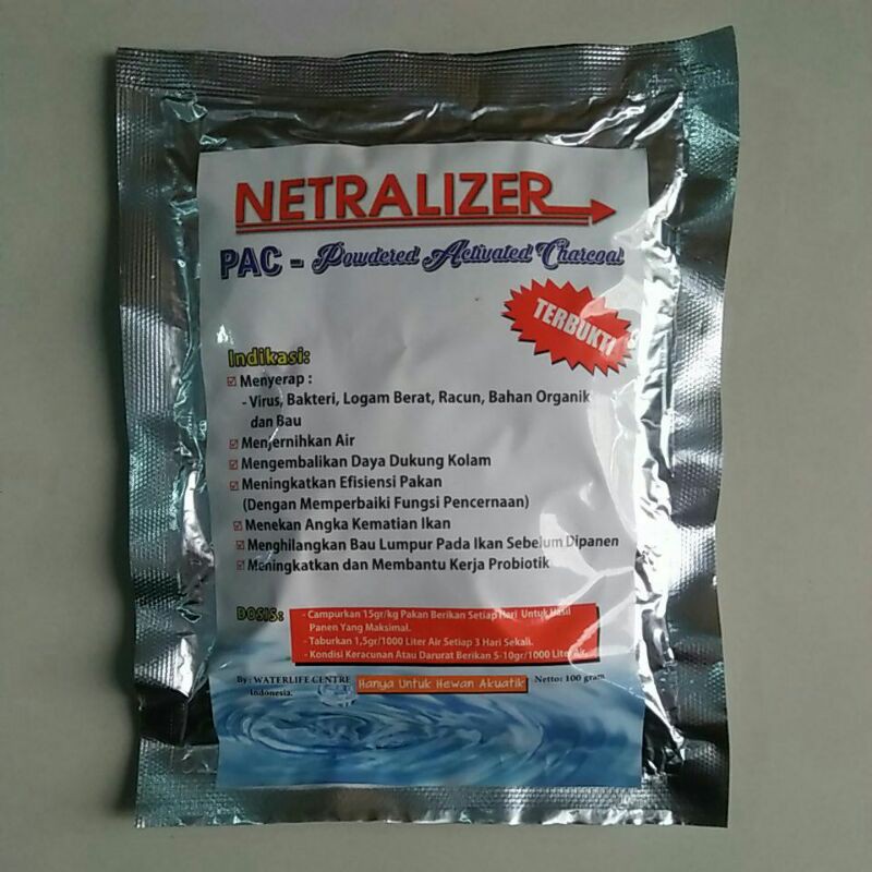 Jual NETRALIZER Powdered Activated Charcoal (PAC) 100gr untuk Kolam ...