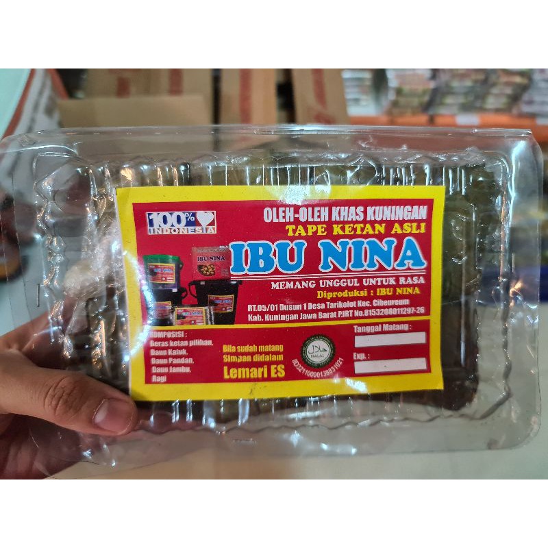 Jual Tape Ketan Produksi Ibu Nina Kemasan Plastik Mika Oleh Oleh Khas