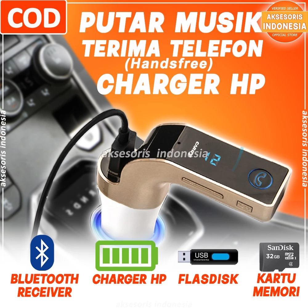 Charger Mobil 4IN1 Bluetooth FM Transmitter