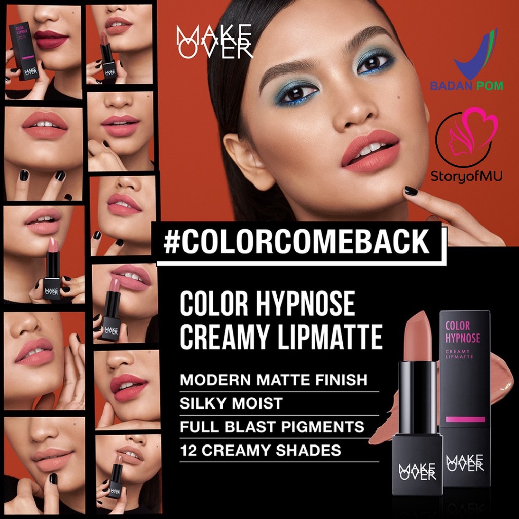 Jual StoryofMU - MAKE OVER Color Hypnose Creamy Lipmatte Lipstick 4.3gr ...