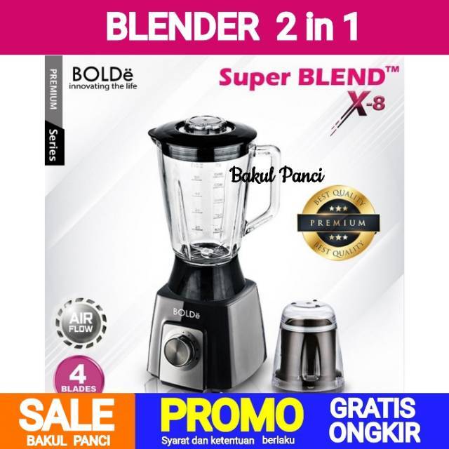 Jual BLENDER + CHOPPER 2 in 1 BOLDe SUPER BLEND X8 1, 5 L Shopee Indonesia