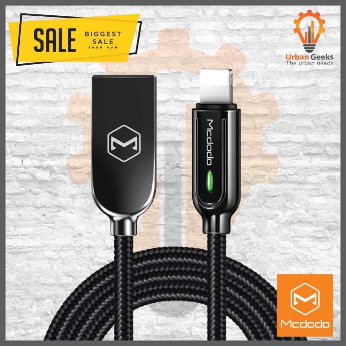 Jual Mcdodo Auto Disconnect Lightning Data Cable iPhone gen 3 Model CA526 Hitam Long Shopee