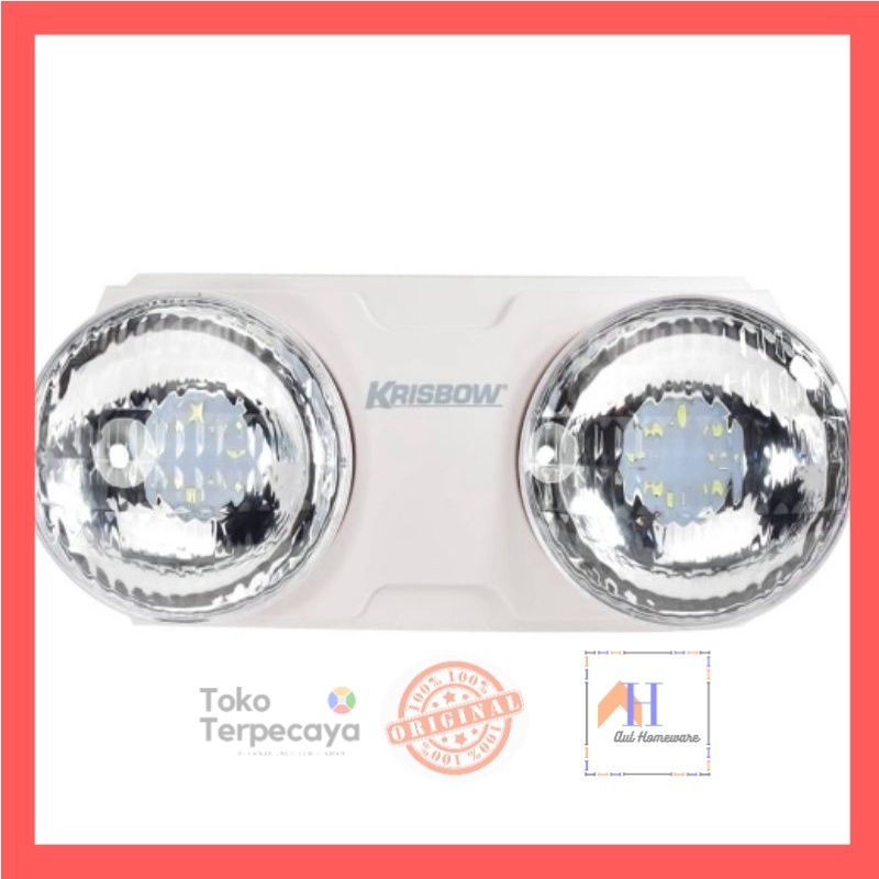 Jual Lampu Emergency/Krisbow Lampu Darurat Twin Spot 5w | Shopee Indonesia