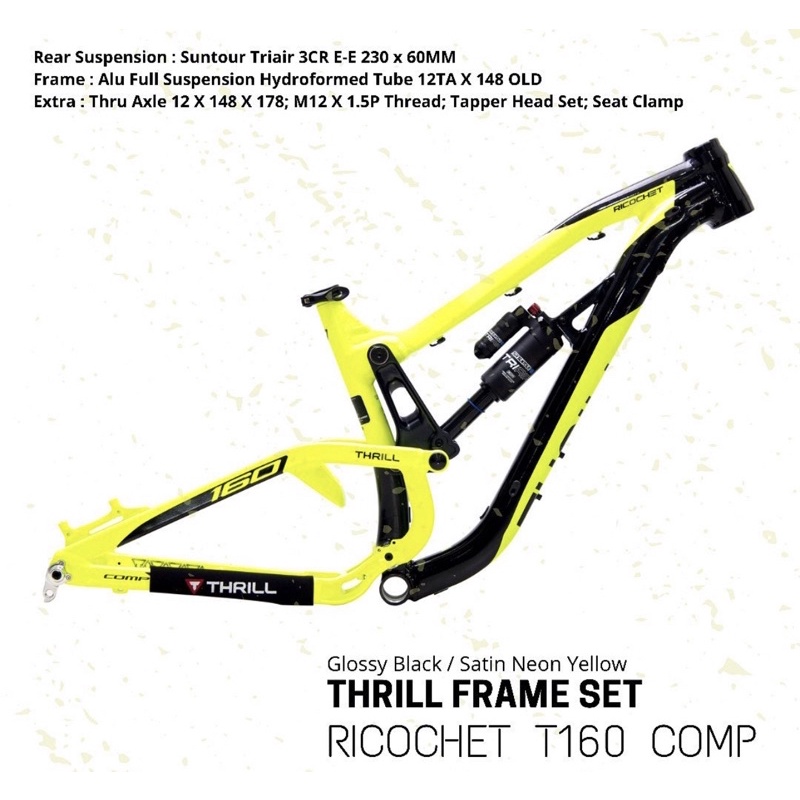 Jual Freamset Thrill Ricochet T160 Comp size 16dan17 Shopee Indonesia