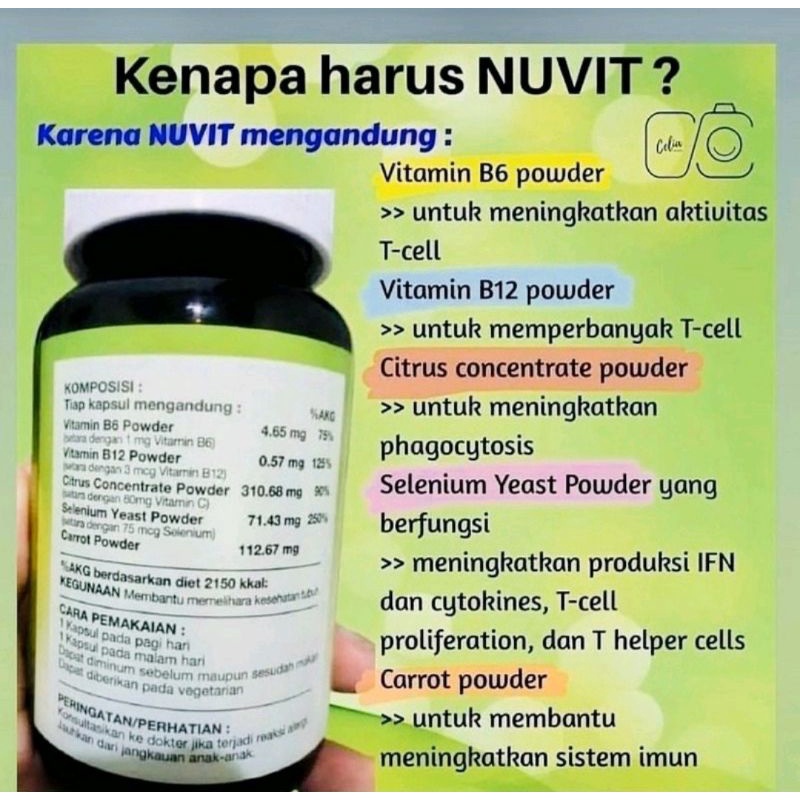 Jual NUVIT_SUPLEMEN_DAYA TAHAN TUBUH | Shopee Indonesia