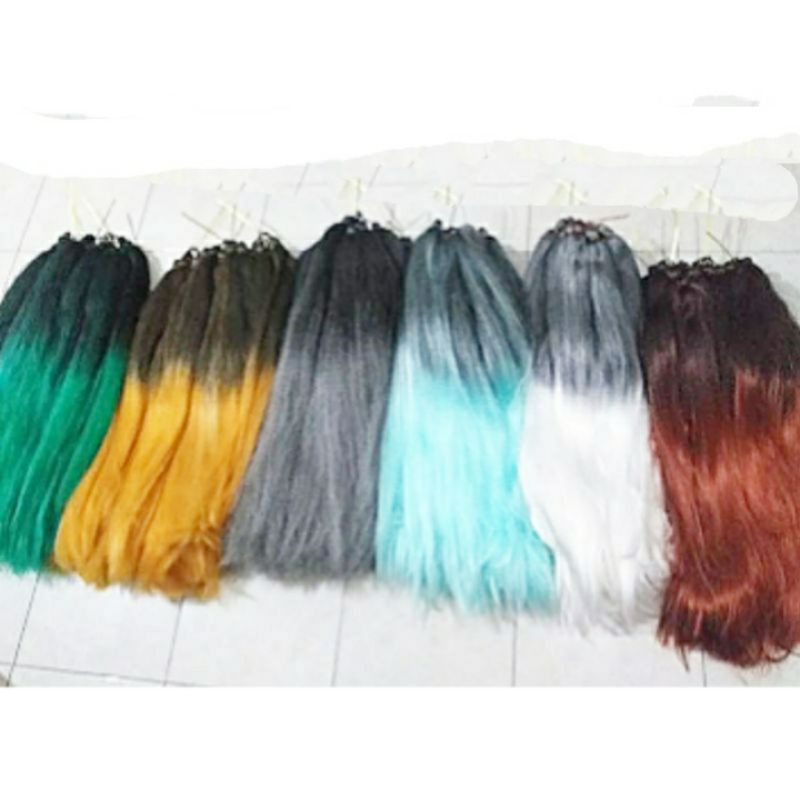 Jual Rambut Cemara Ombre Mix 2 Warna,Ukuran 70 Cm,Ukuran Asli 80 Cm ...
