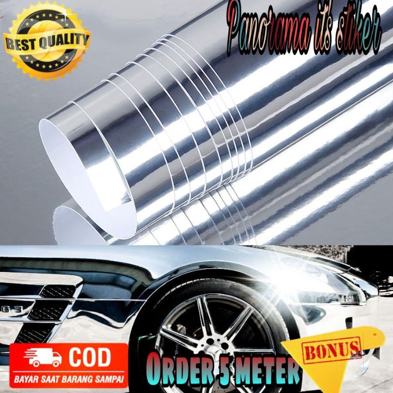 Jual SKOTLET STIKER MOTOR WARNA CROM /STICKER MOTOR STAINLESS /STICKER ...