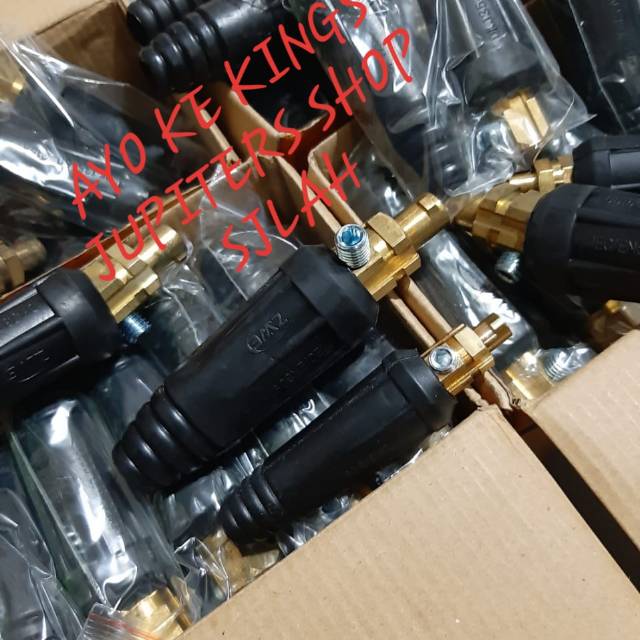 Jual Male Atau Female Konektor Mesin Las Dkj Mm Bagus Connector Socket Mm Conector Konector