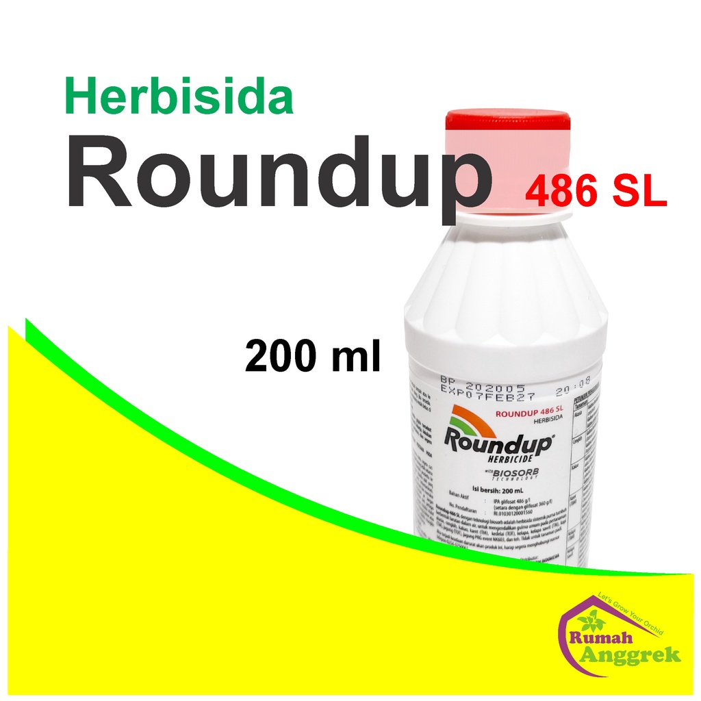 Jual Herbisida Roundup 486 SL 200 ml obat racun rumput gulma hama ...