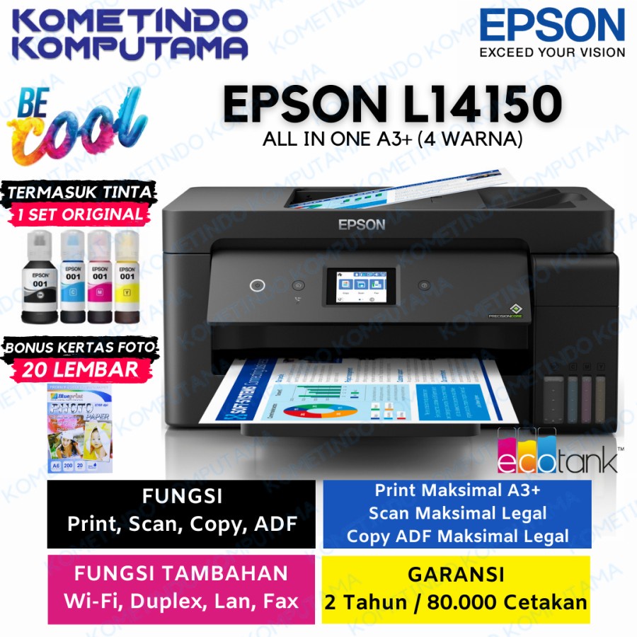 Epson EcoTank L14150 A3+ Wi-Fi Duplex Wide-Format All-in-One Ink Tank  Printer