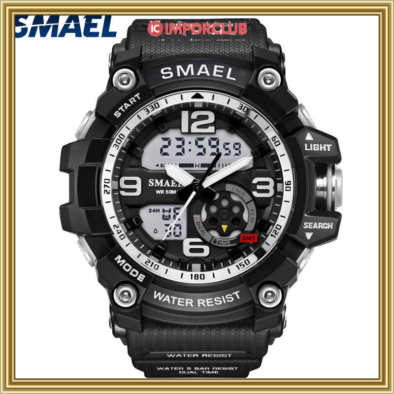 Men Sport Watches Men's Leather Digital Army Military Watch