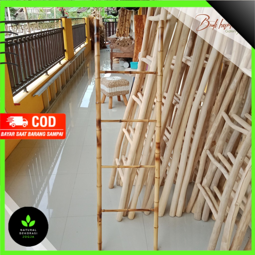 Jual Tangga Bambu Cendani Cm Cendani Bamboo Ladder Tangga Dekoratif Antik Murah Shopee