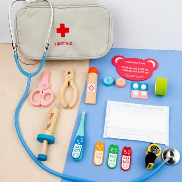 Jual Simulation First Aid Kit Toy - Doctor Wooden Game Mainan Dokter ...