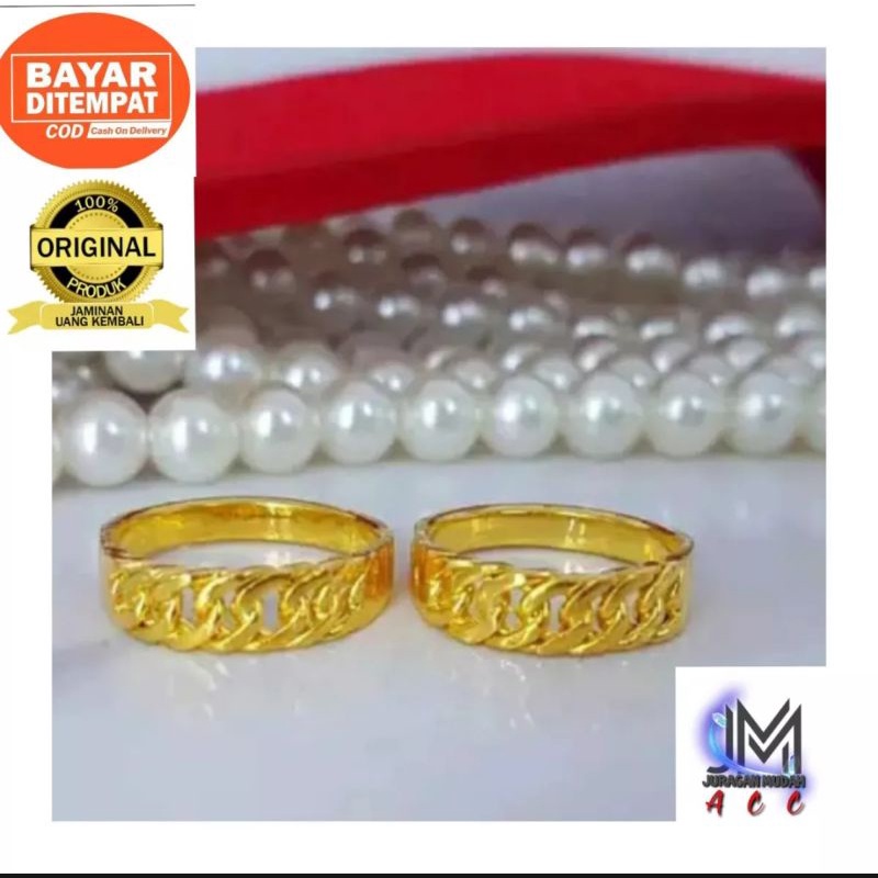 Jual paket 2 pcs cincin rantai koin Terbuat dari koin asli edisi tahun ...