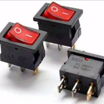 Jual Saklar ON - OFF Box Power Kecil + Lampu - Rocker Switch 3 Pin ...