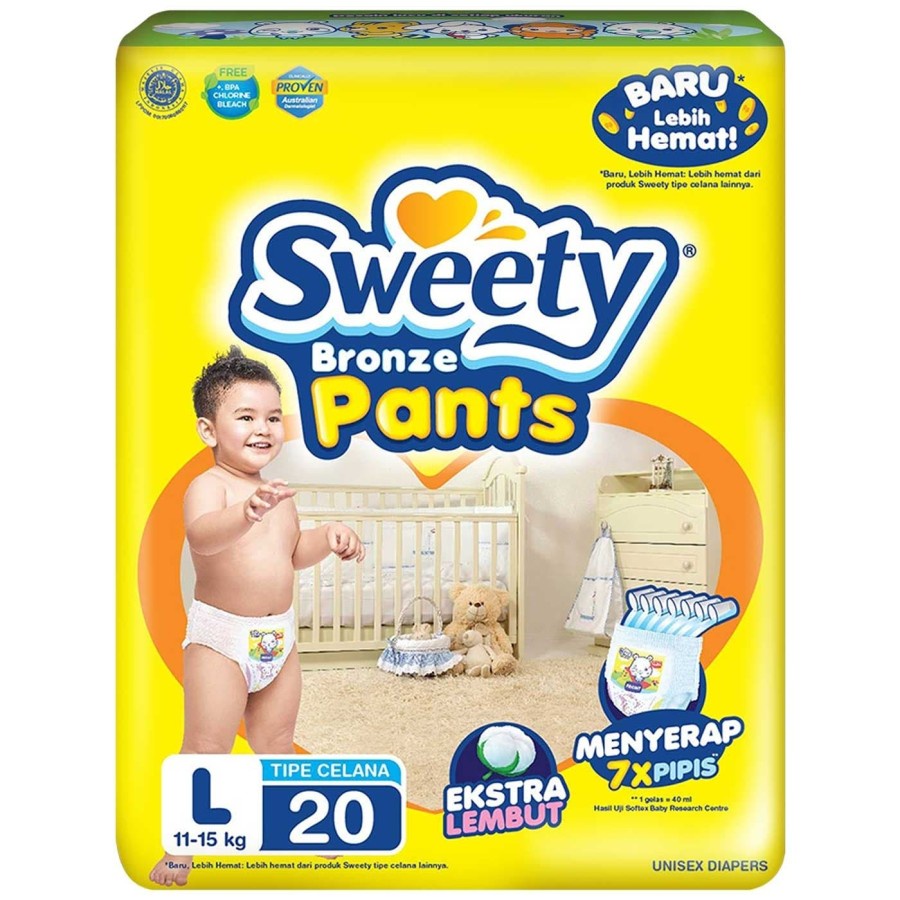 Pampers Popok Sweety Bronze Pants L 20