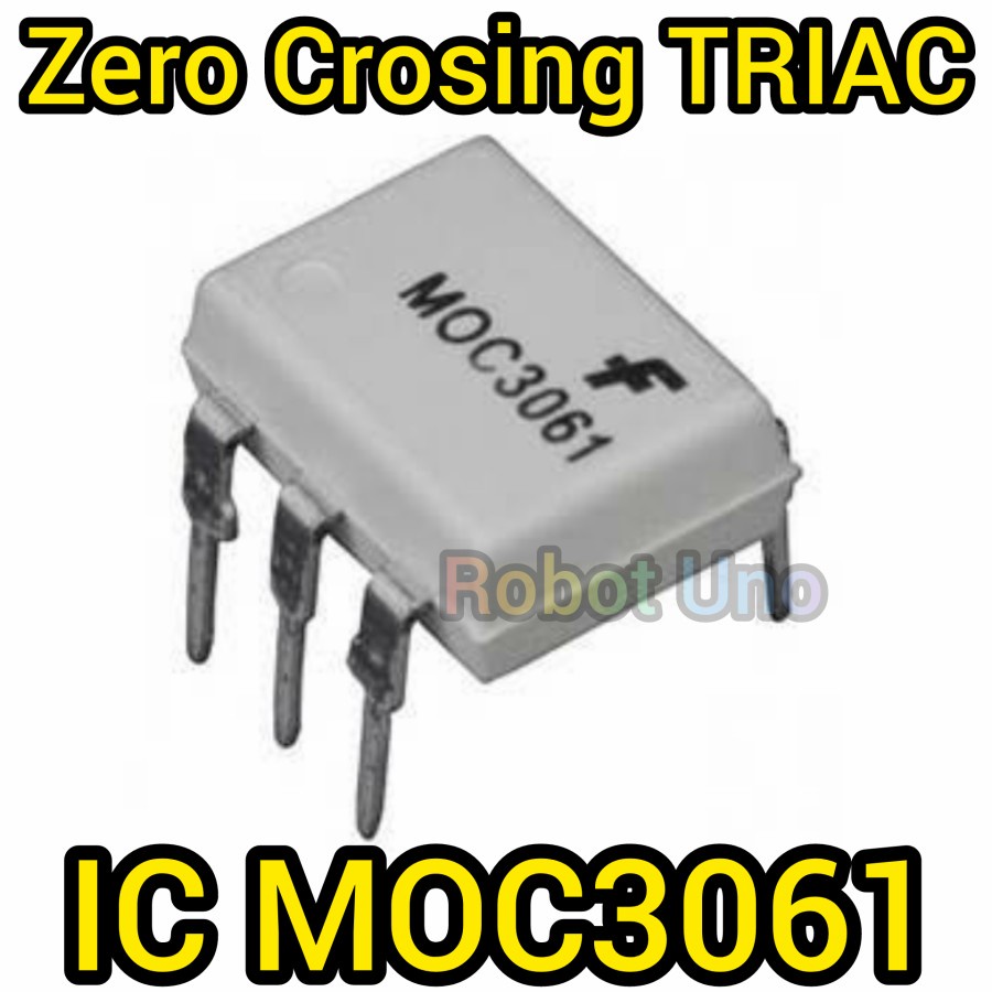 Jual IC MOC3061 Single Channel 5300 Zero Crossing TRIAC Optocoupler
