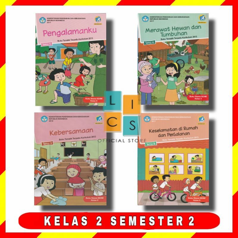 Jual Paket Buku Semester 2 Kelas 2 SD Tema 5678 Kurikulum 2013 Kurtilas ...
