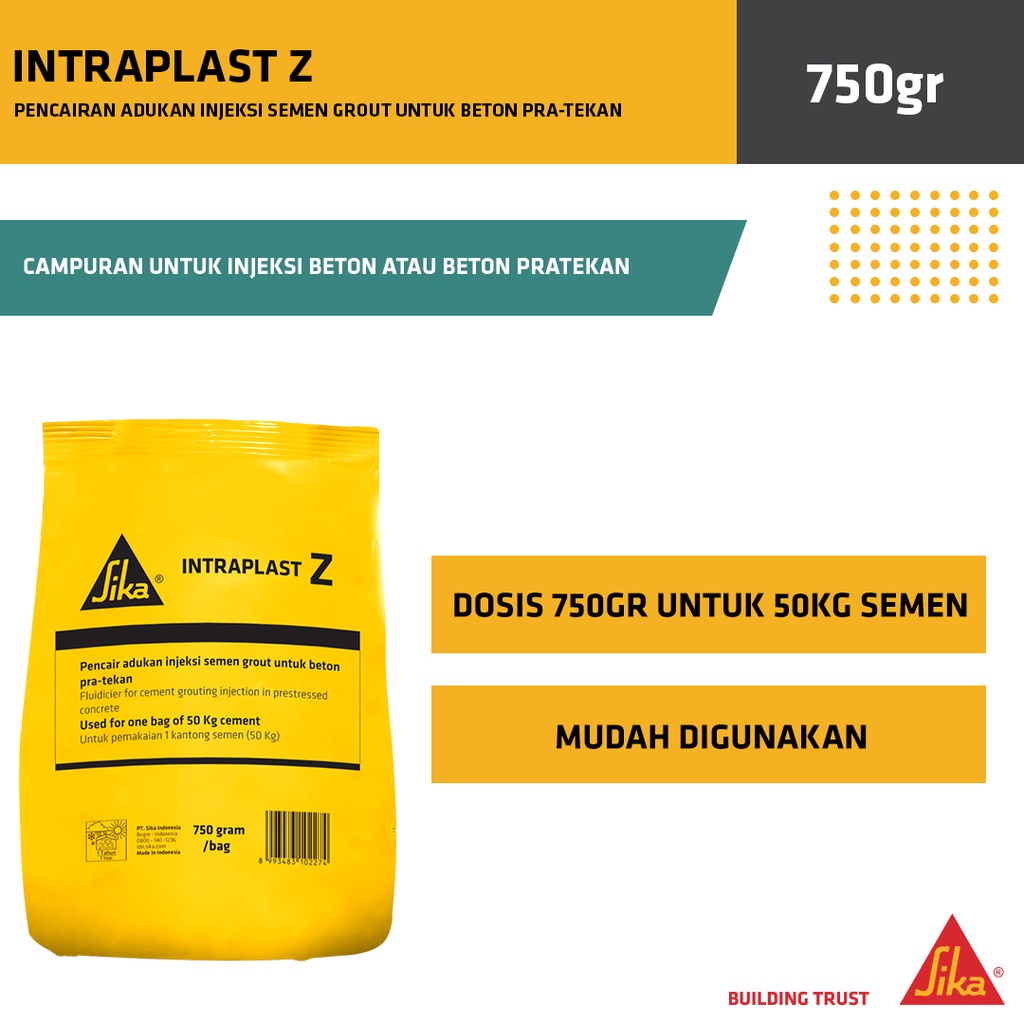 Jual Sika - Intraplast Z Campuran Pencair Adukan Injeksi Beton 750gr ...