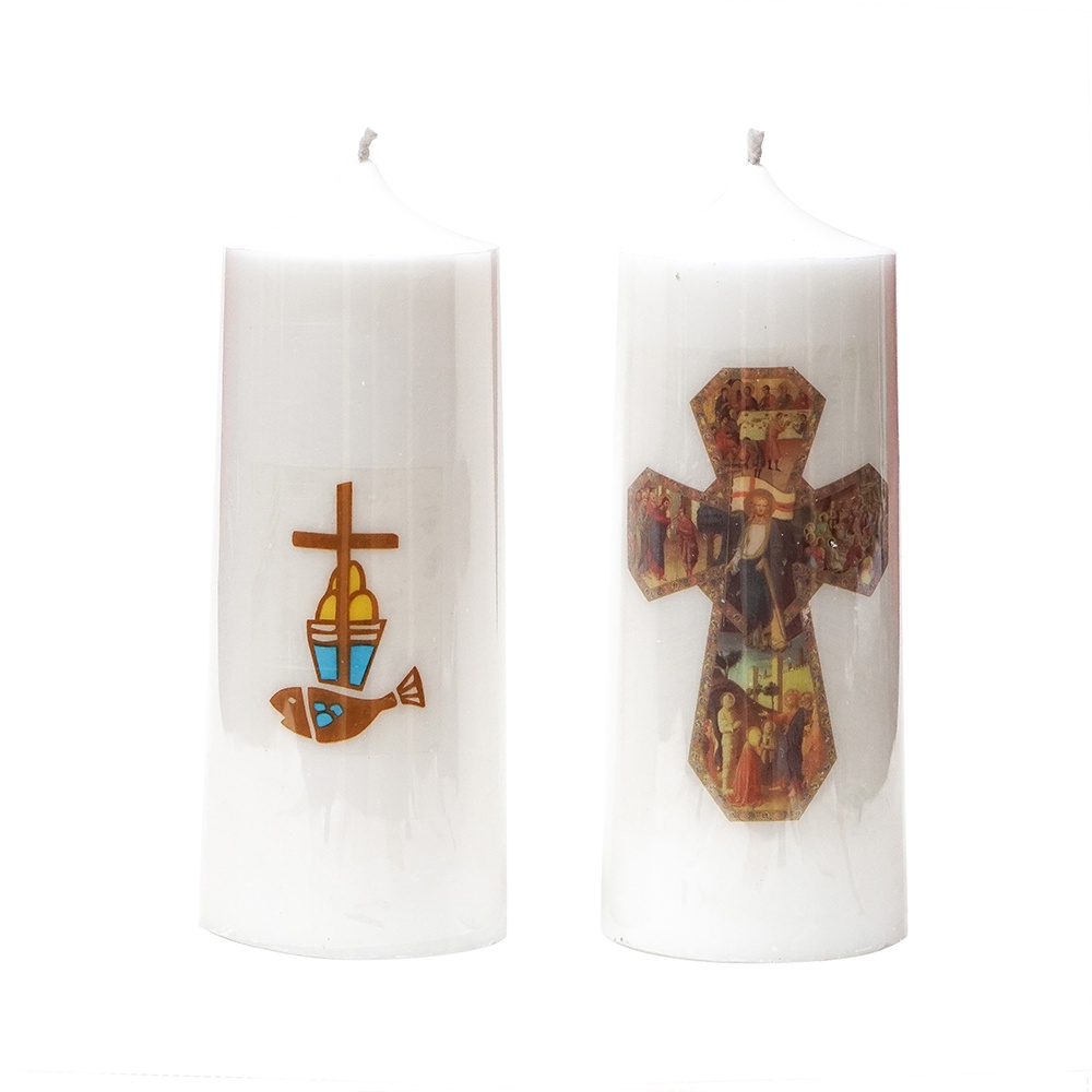 Jual Lilin Adora Sticker Lilin Putih Gambar Salib Perlengkapan Misa ...
