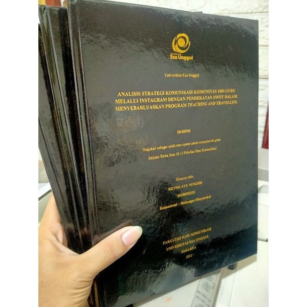 Jual SOFTCOVER/HARDCOVER SKRIPSI+PRINT 1 HARI JADI Shopee Indonesia