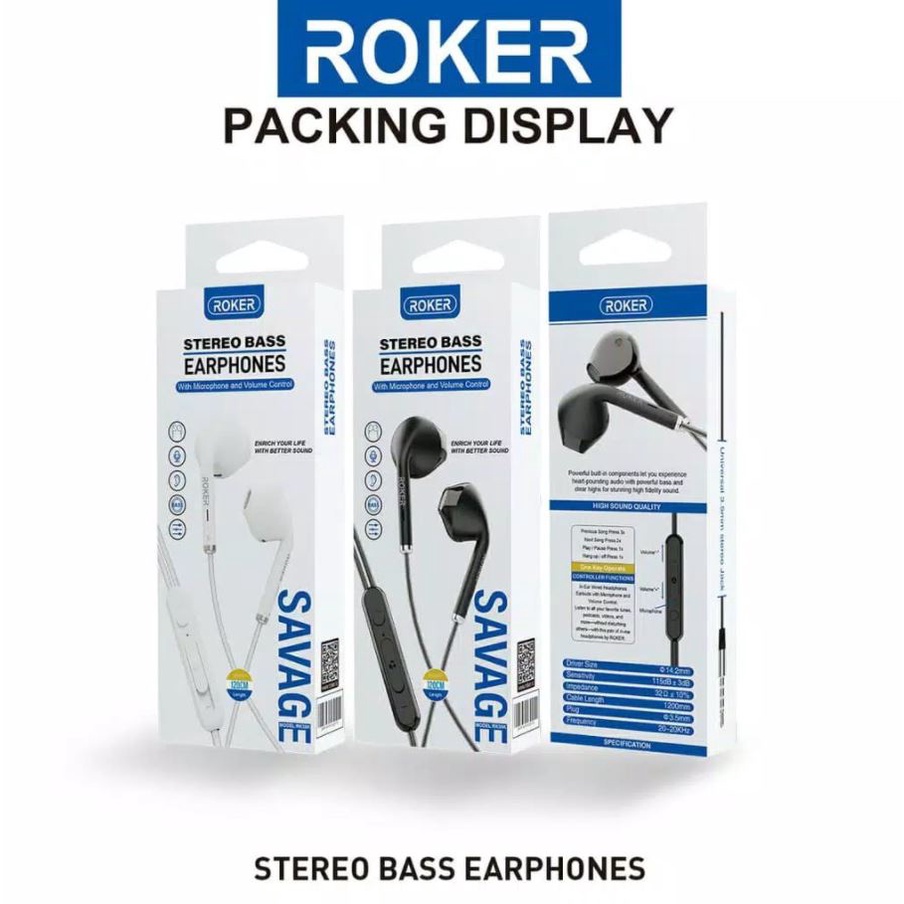 Jual Headset Roker Earphone Roker Handsfree Savage Headset Roker RK59K ...