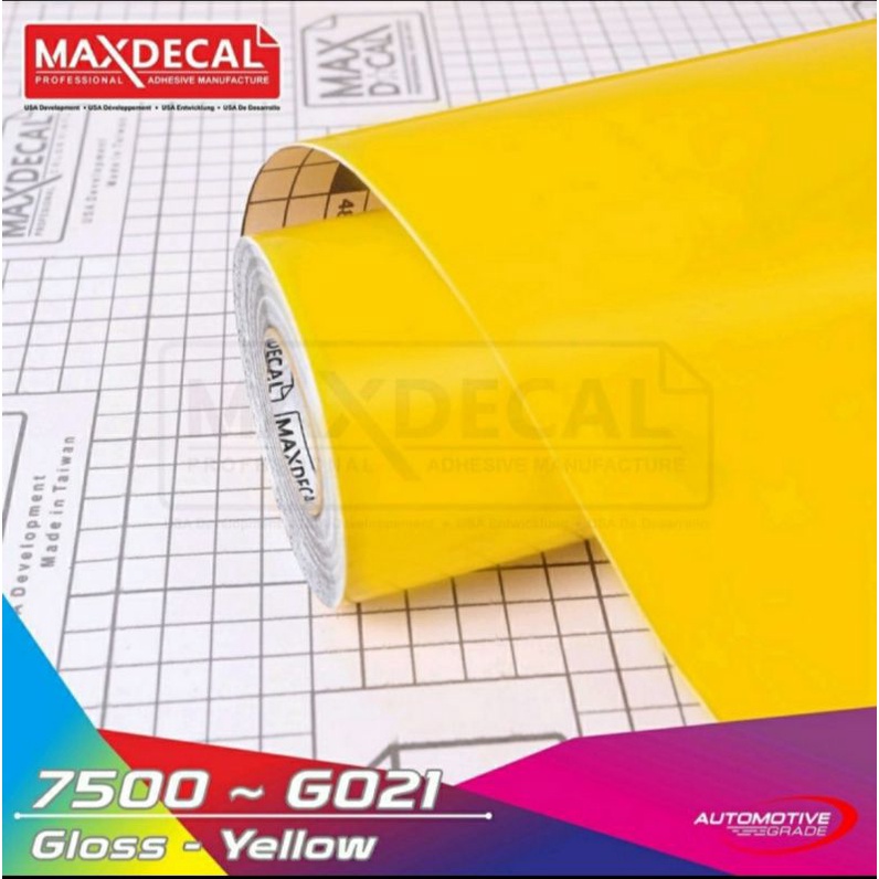 Jual Sticker Stiker Skotlet Maxdecal Max Decal Yellow 7500 G021 Kuning