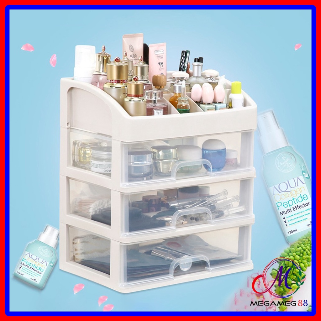 Jual Rak Kosmetik Plastik - Laci Kosmetik Plastik 3 Susun - Rak Makeup ...