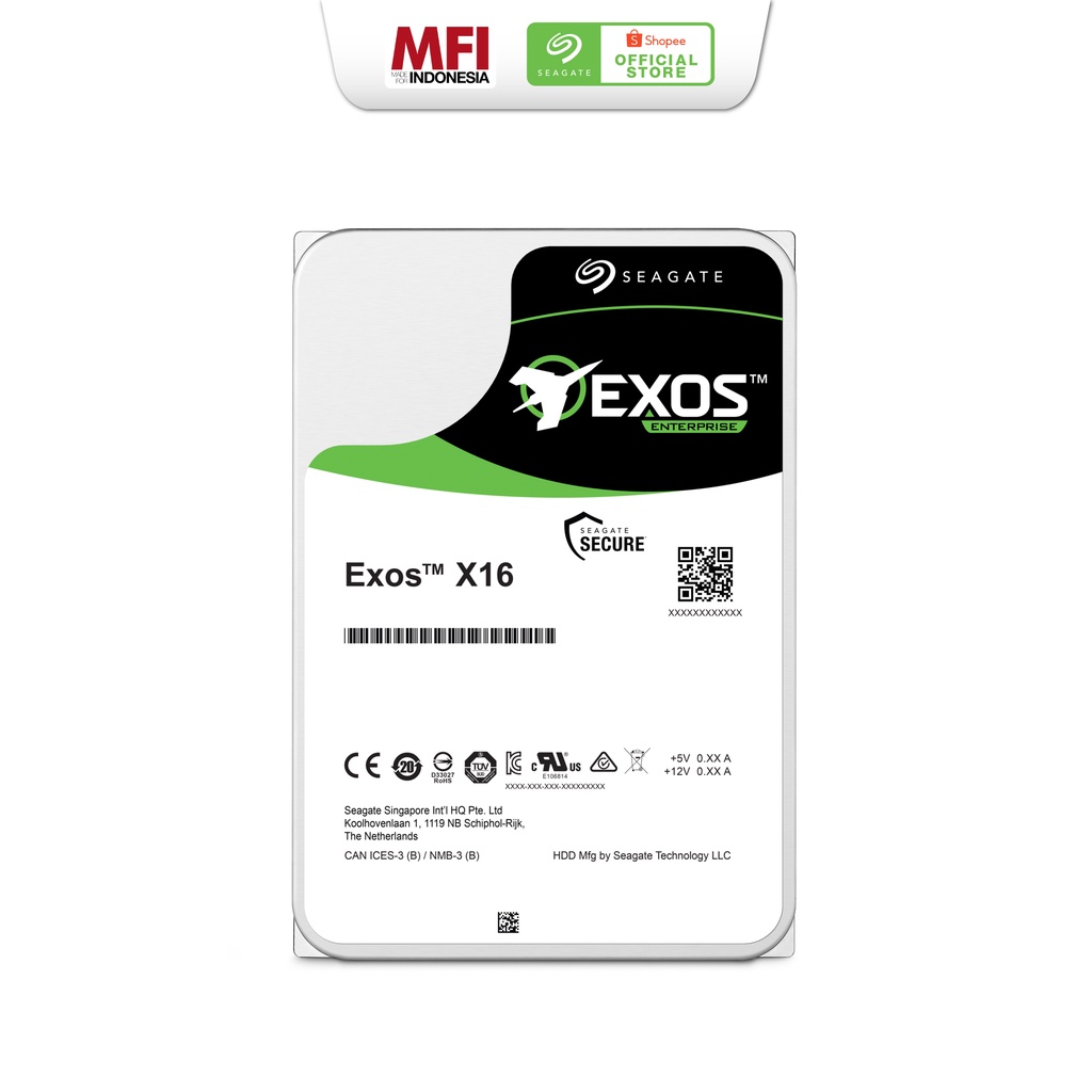 Seagate EXOS X16 HDD / Hardisk Enterprise 14TB SATA 7200RPM (3)