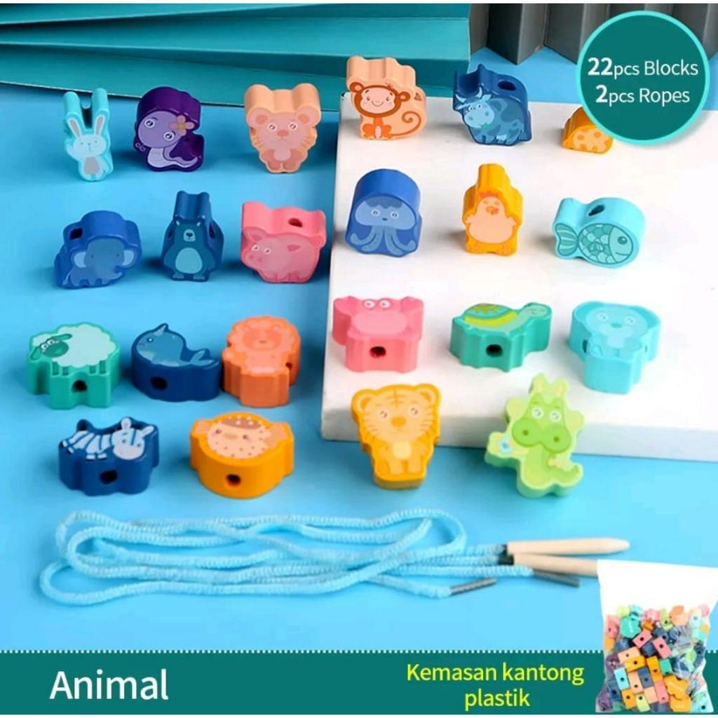 Jual MAINAN MONTESSORI KAYU EDUKASI ANAK MERONCE 3D WOODEN TOYS MAINAN ...