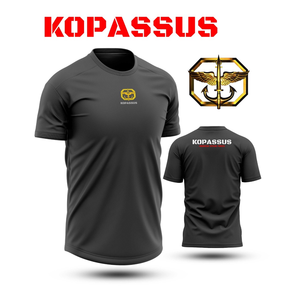 Jual Kaos Hitam Kopassus Baju Kopasus Hitam Terbaru Atasan Olahraga