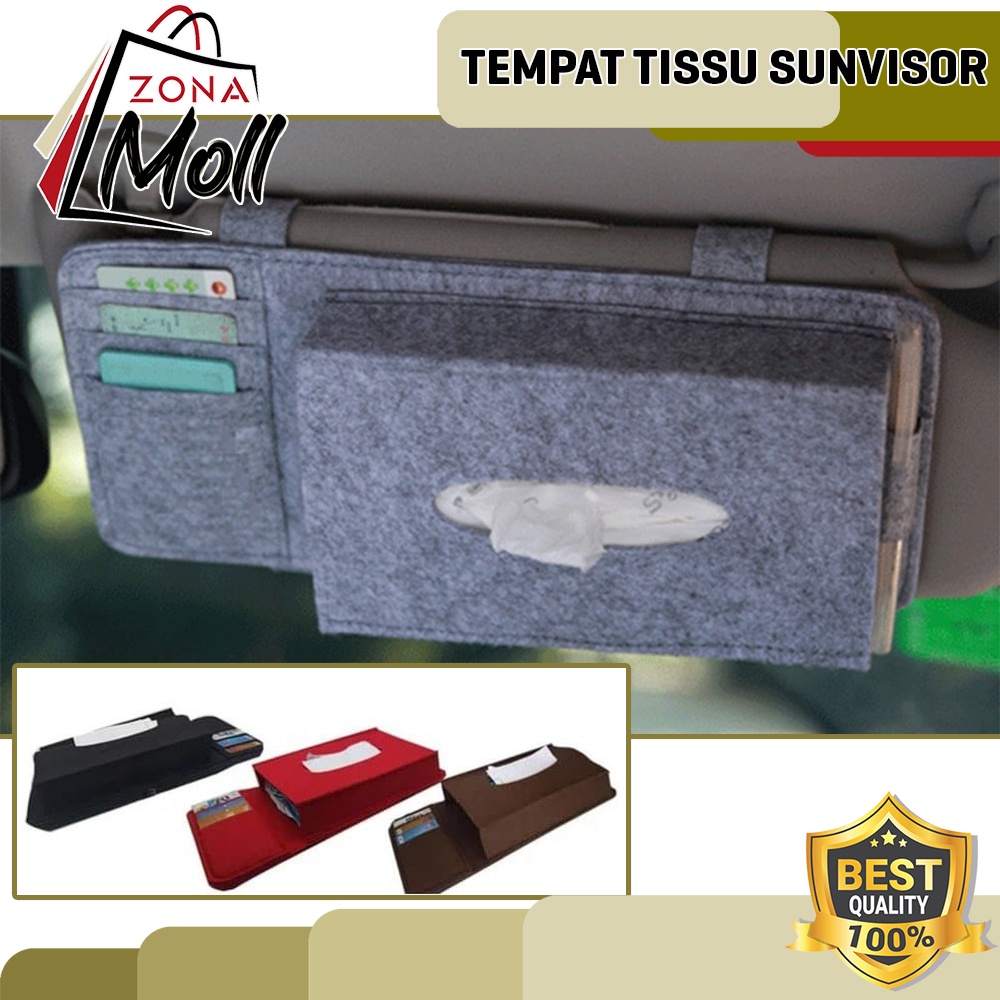 CAR SUNVISOR TISSUE ORGANIZER  / TEMPAT TISSUE TISU KARTU ETOLL MOBIL