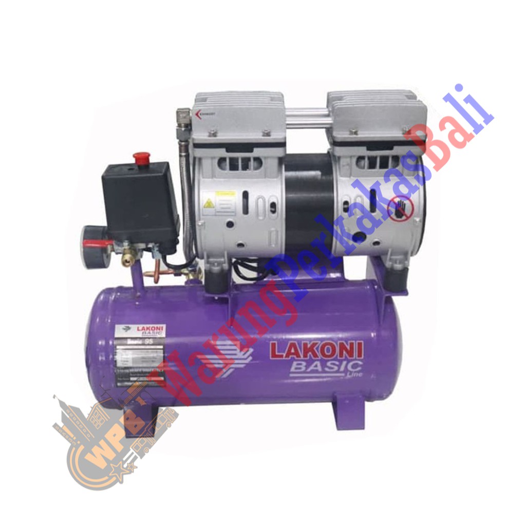 Jual LAKONI Kompresor Angin Oiless Silent 0.75HP3/4HP Basic S9 / Mesin ...