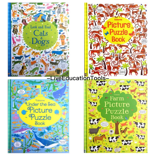 Jual USBORNE LOOK AND FIND CATS & DOGS / FARM / UNDER THE SEA / PICTURE ...