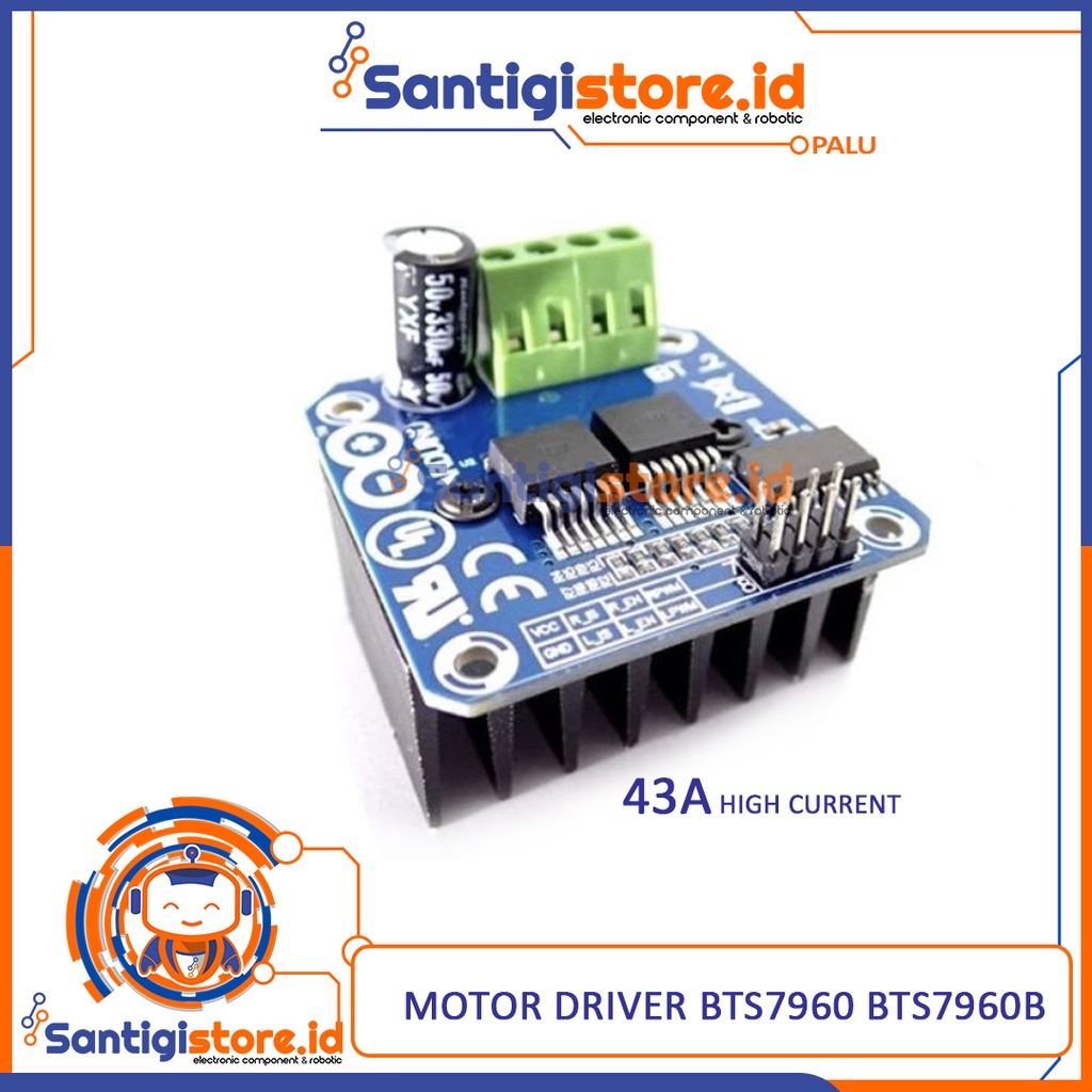 Jual MOTOR DRIVER BTS7960/BTS7960B 43A ( HIGH CURRENT) | Shopee Indonesia
