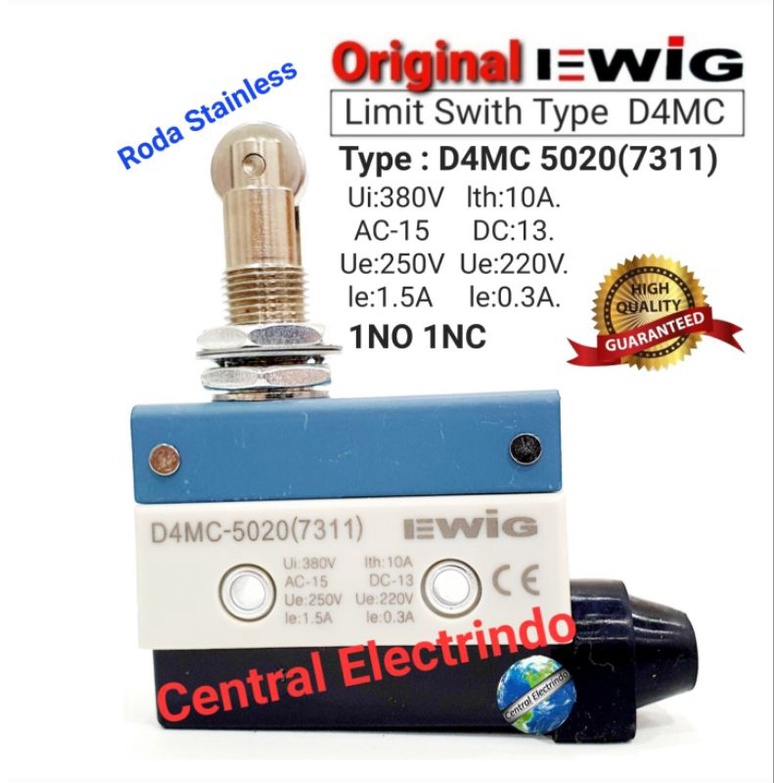 D4MC-5000 Limite Micro poussoir galet Commutateur momentané mont