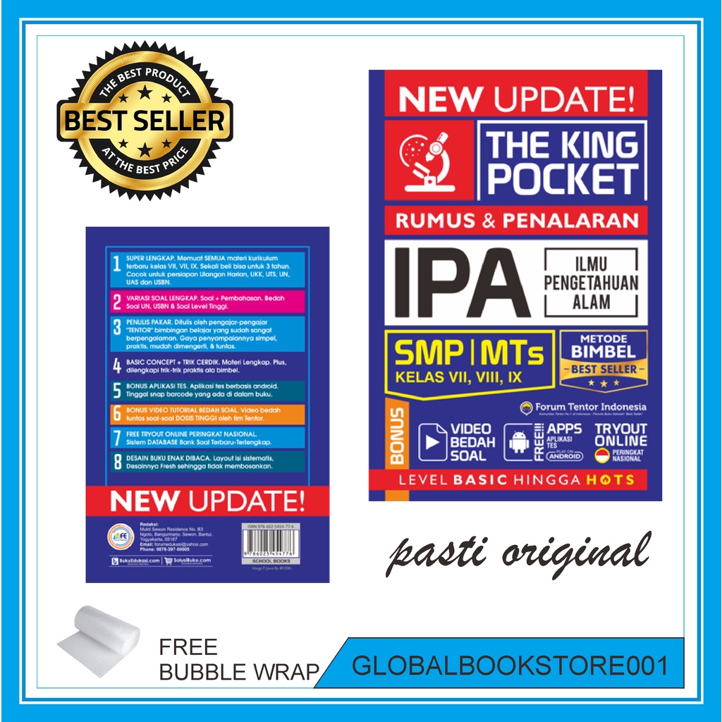 Jual Buku Pocket Ipa Smp The King Pocket Rumus Dan Penalaran Ipa