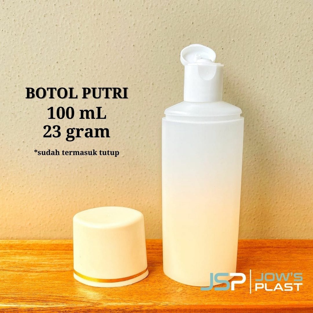 Jual BOTOL PUTRI 100 ML NATURAL TUTUP PUTIH LIST GOLD / BOTOL SABUN 100 ...