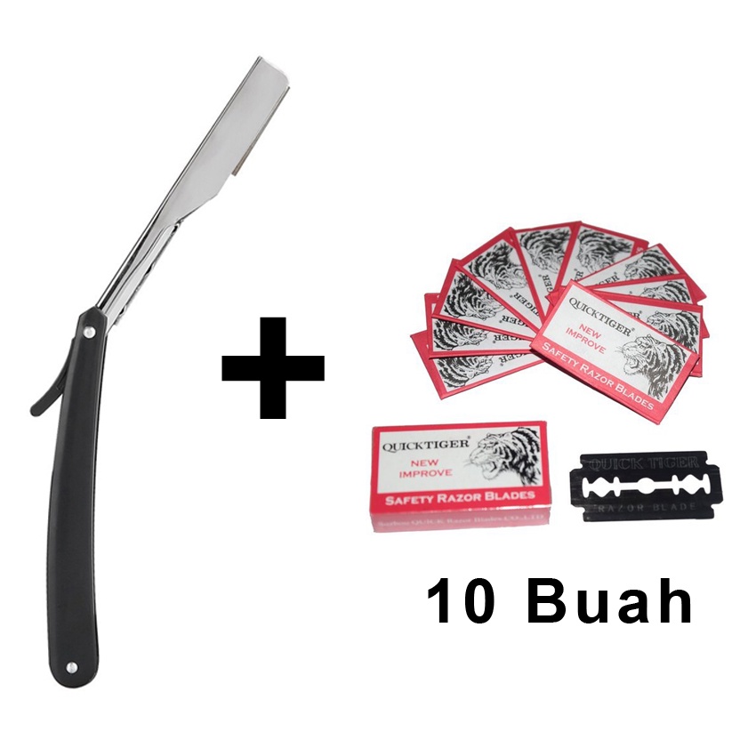 Jual Paket Pisau Cukur Lipat + 10 Buah Silet | Alat Cukur Manual ...