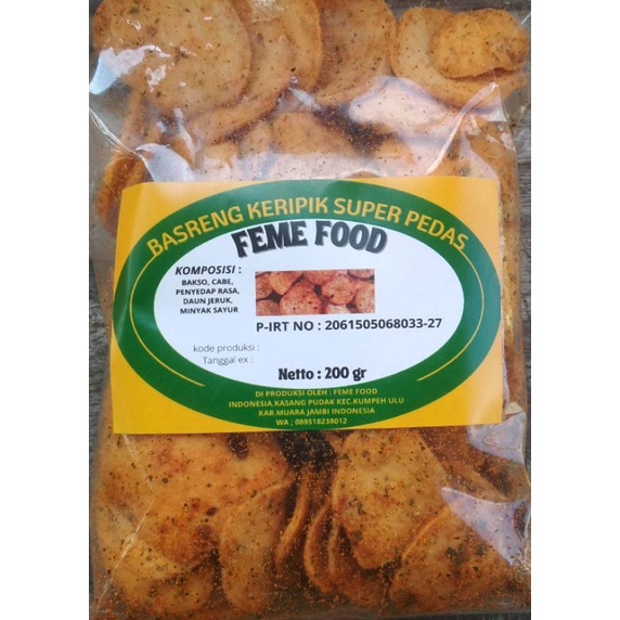 Jual Basreng keripik super/Beda harga beda rasa/200gram | Shopee Indonesia