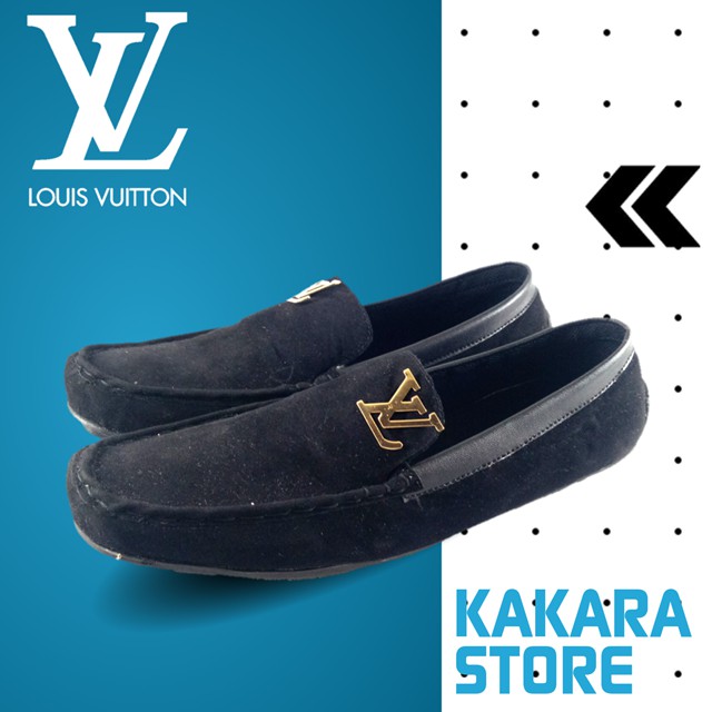 sepatu lv cowok slip on pria men shoes loafer terbaru - Fashion