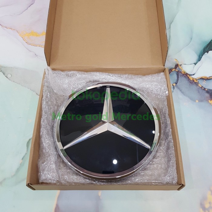 Front Grill Mirror Chrome Star Emblem Badge For Mercedes-Benz W205 W212 2013-2018