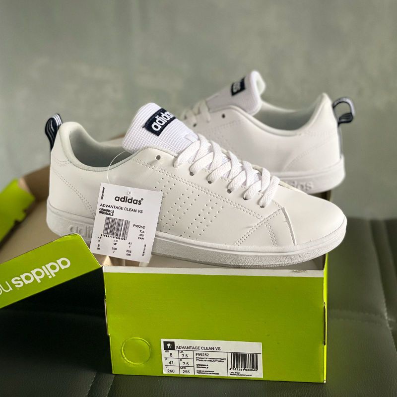 Adidas neo advantage clean white sale