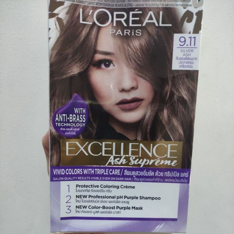 Jual Loreal Paris excellence fashion hair color silver ash Shopee