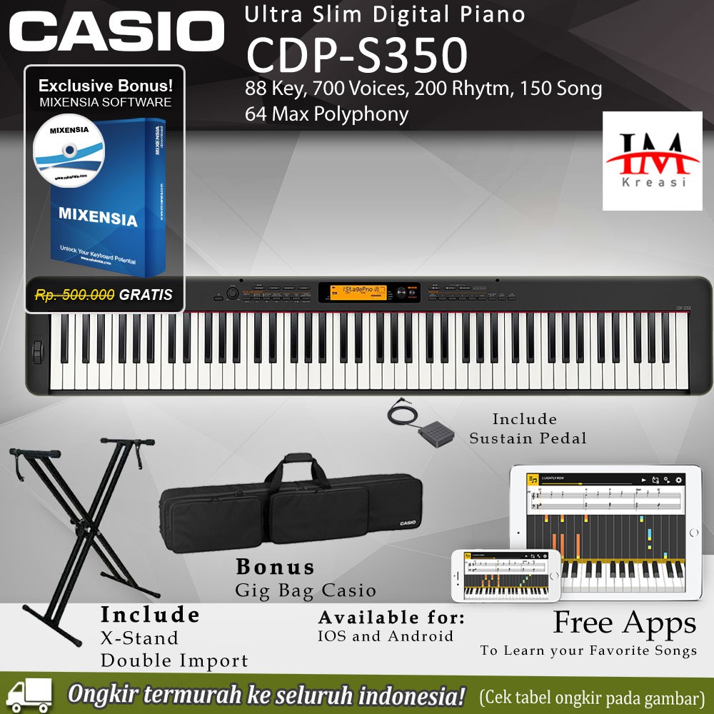 Jual Casio CDP S350 Casio CDP S 350 Slim Digital Piano Garansi