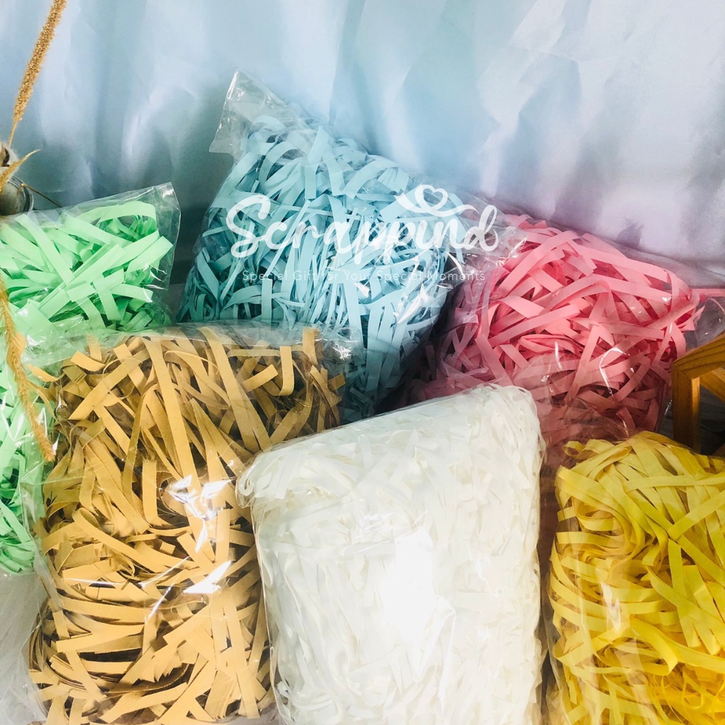 Jual Kertas Cacah 100gram Kertas Serut Kawul Shredded Paper Kertas ...